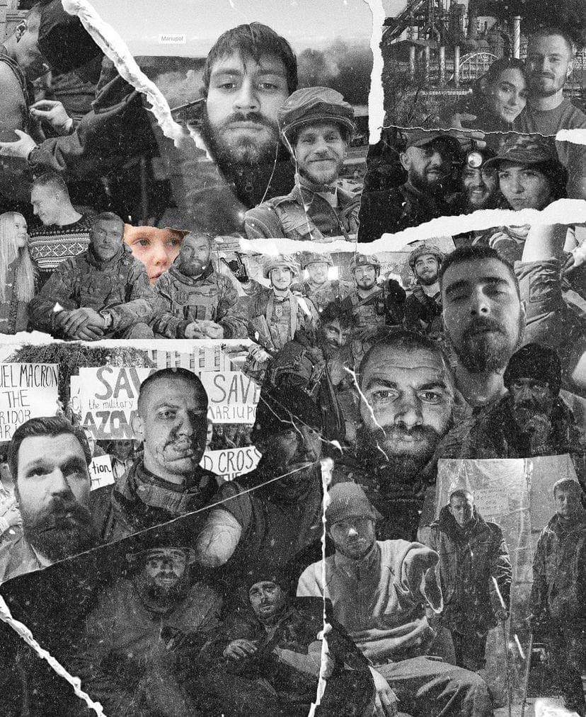 NewVoiceUkraine's tweet photo. The faces of Azovstal 💔

Picture: alina_art_collage https://t.co/Rex9h579i1