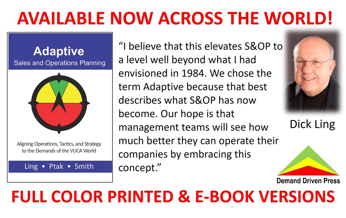ddinstitute's tweet image. Learn more about this ground breaking book here: demanddriveninstitute.com/adaptive-s-op-… #salesandoperationsplanning #adaptivesop #ddsop #demanddriven #supplychainresilience #supplychainmanagement