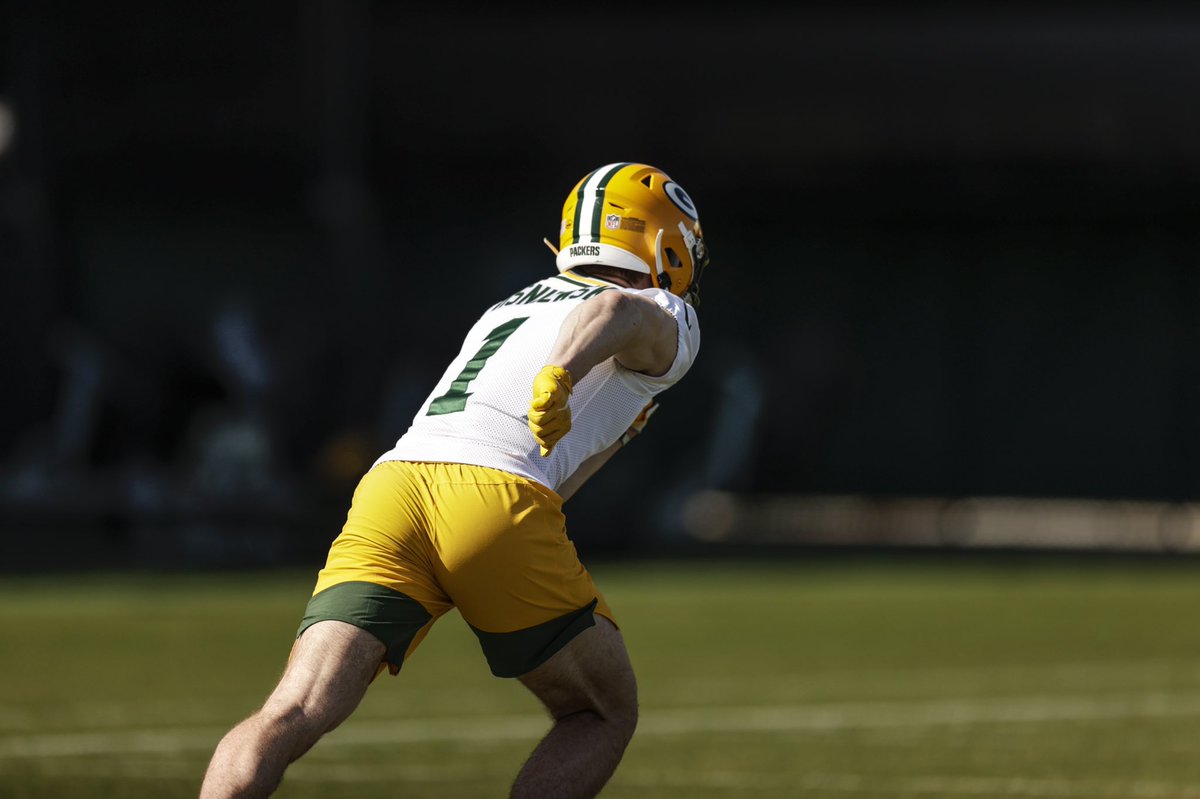 WarhawkFootball's tweet photo. Our guy looks good in green and gold, doesn’t he?

📷: Evan Siegle/@packers 

#d3fb | #PoweredByTradition https://t.co/O3eNlS33p2