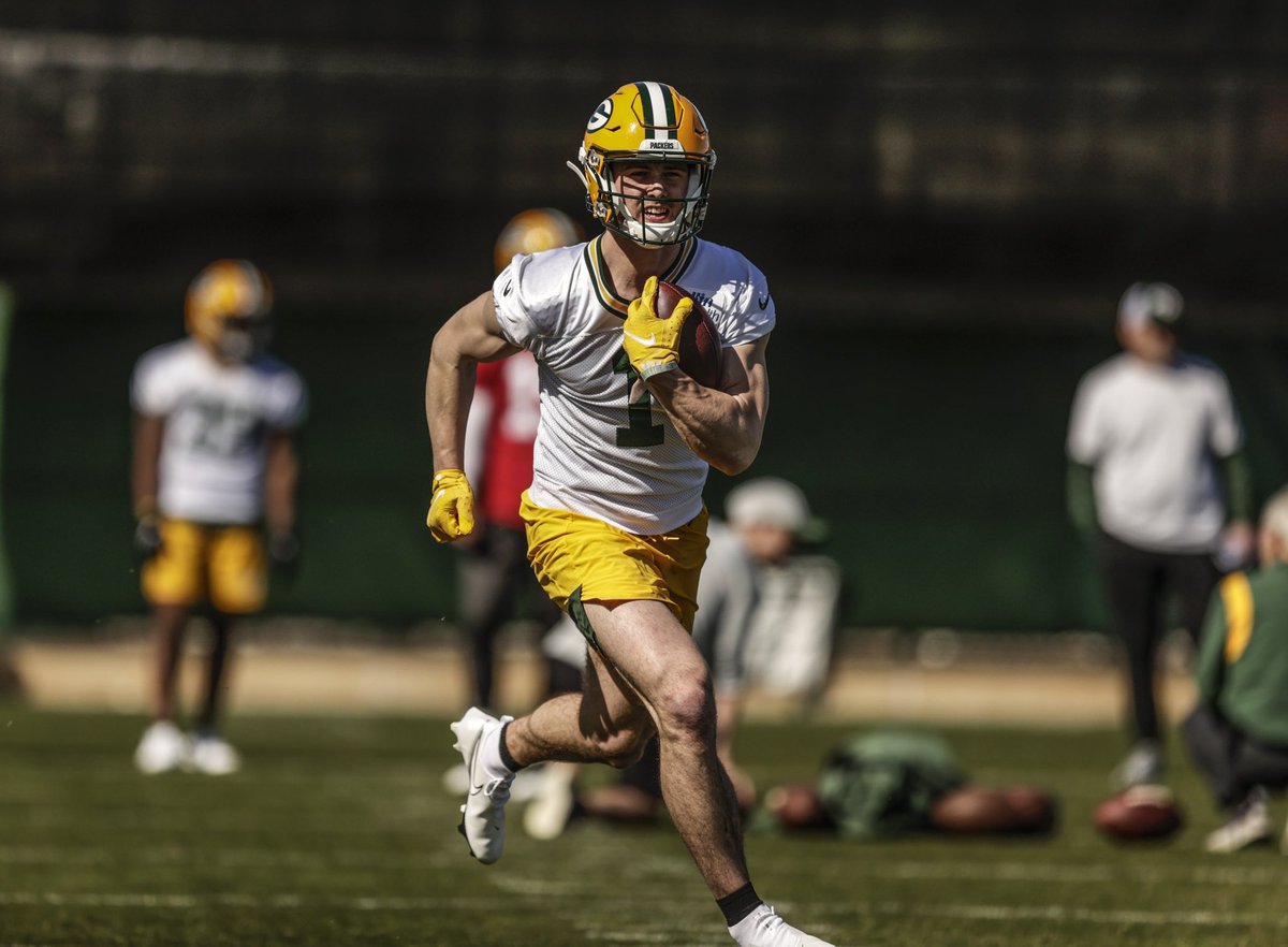 WarhawkFootball's tweet photo. Our guy looks good in green and gold, doesn’t he?

📷: Evan Siegle/@packers 

#d3fb | #PoweredByTradition https://t.co/O3eNlS33p2