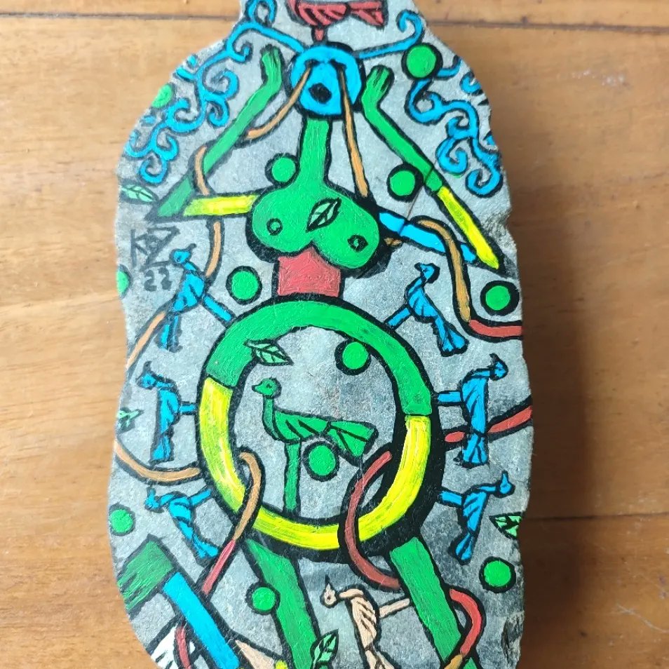 KOZARTIST's tweet photo. "New Kachin Song #35"
(Jade Series)
Acrylic on Jade stone
4.5" x 9" x 1"
Year:2022
Artist:Ko Z

#kachinART #Kachin #KOZart https://t.co/msOn5Wx4Gk