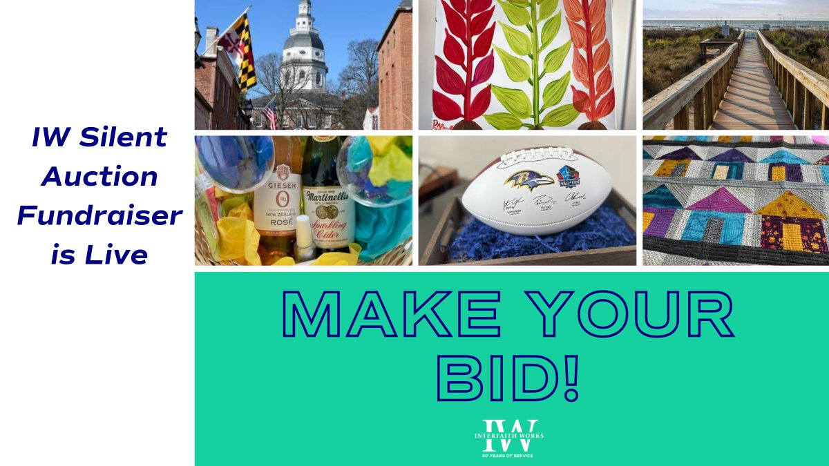 InterfaithWorks's tweet photo. Calling all lovers of art, food, pampering, sports, nature, cats, vacations, and unique experiences: get your bids in! Silent auction closes out on Saturday at 9PM. #IWSilentAuction #IWTurns50 #funforacause https://t.co/qGFB6gDw9x https://t.co/mgsCAtNHie