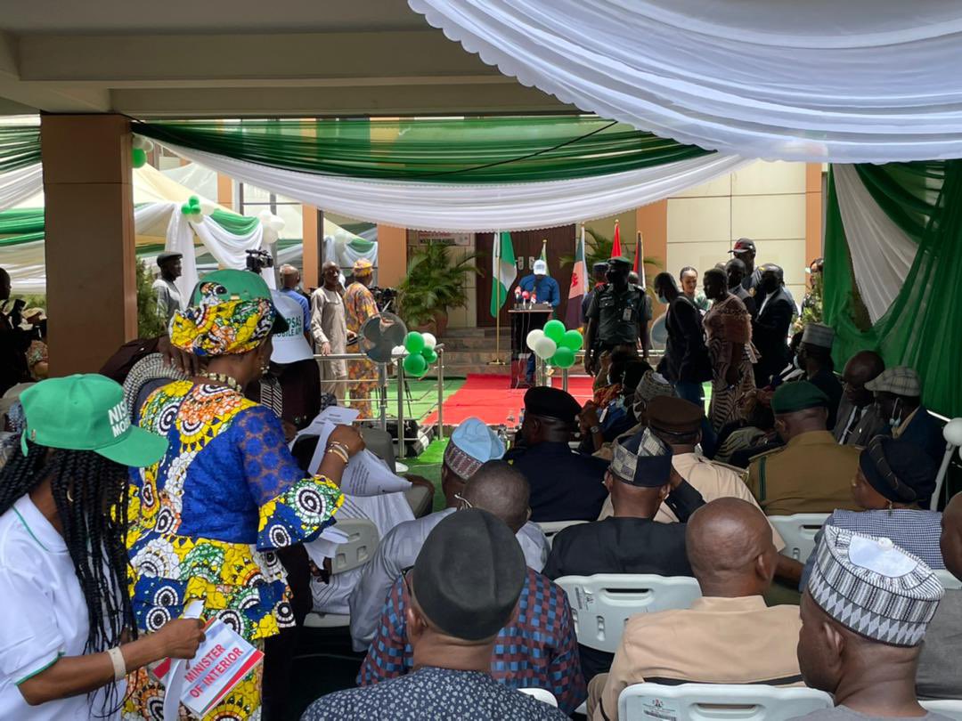 Next I attended the official commissioning of the Nigeria Internal Security and Public Safety Alert System (NISPSAS) Mobile App at the Federal Ministry of Interior.