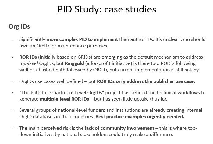 euroCRIS_Org's tweet photo. summary for the #OrgID case study within the @knowexchange-funded project to explore risks and trust-related issues around #PID infra
@pcastromartin @schopfel @scinoptica @ztirfhtor
#CRIS2022 https://t.co/ivZdIHggLT