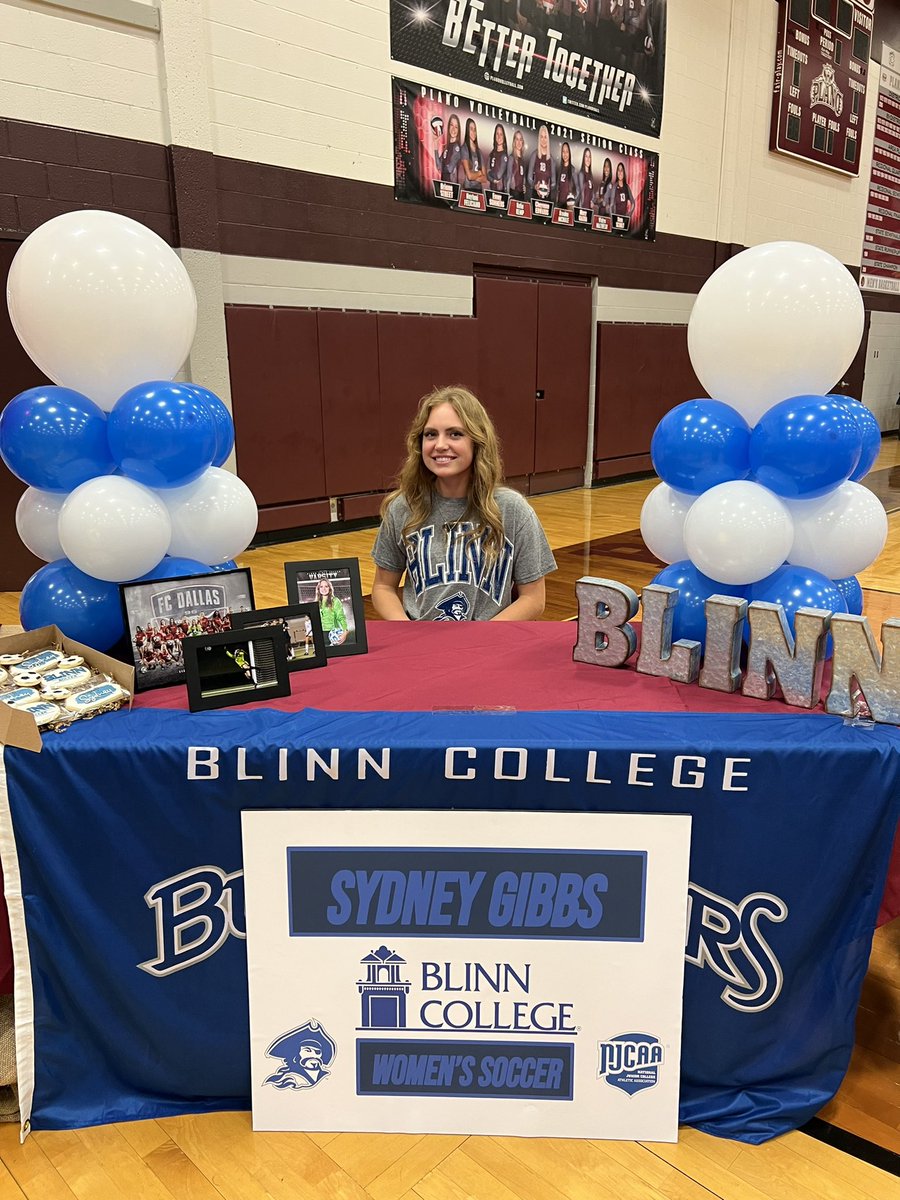 I’m excited to announce that I have accepted an offer to play at Blinn College!  Thank you to my family, coaches and friends for your support in helping me achieve my goal of continuing to play soccer in college!  <a href="/FCDNorthBlack/">FC Dallas</a> <a href="/Blinn_WSOC/">Blinn College Women's Soccer</a> <a href="/Plano_Wildcats/">PSHS Girls Soccer</a> #goblinnbucs