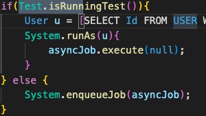 DaCulbreth's tweet photo. @SalesforceDevs Why is this pattern acceptable? Would Something like Test.getEventBus().deliver() but for Queueables be that hard? https://t.co/mSNsh6oxKn