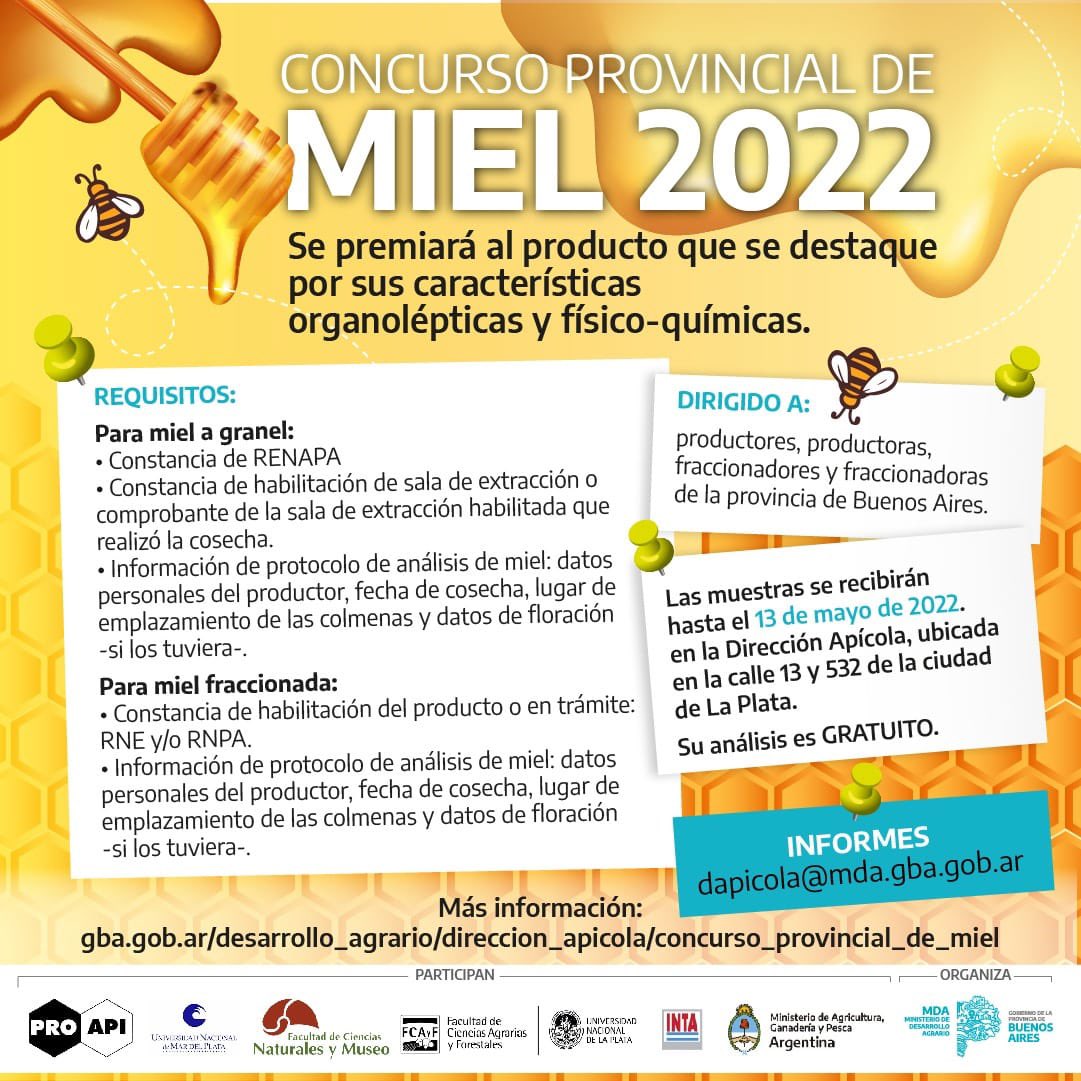Carla Seain (@carlaseain) on Twitter photo ¡Nos estamos preparando para la jura del 2° Concurso Provincial de Miel de <a href="/agrariopba/">Ministerio de Desarrollo Agrario</a>! El equipo de nuestro Laboratorio trabaja en la recepción y análisis de los productos 🍯
🗓 Recordá que este viernes vence el plazo para presentar tu muestra
🐝 Más info: dapicola@gba.gob.ar ¡Nos estamos preparando para la jura del 2° Concurso Provincial de Miel de <a href="/agrariopba/">Ministerio de Desarrollo Agrario</a>! El equipo de nuestro Laboratorio trabaja en la recepción y análisis de los productos 🍯
🗓 Recordá que este viernes vence el plazo para presentar tu muestra
🐝 Más info: dapicola@gba.gob.ar