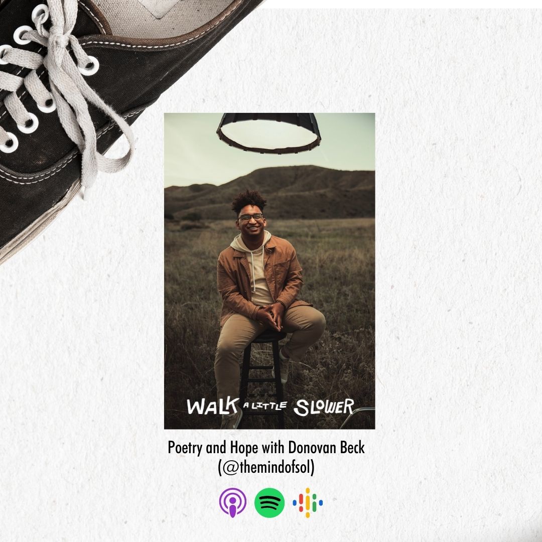 tannerJolson's tweet photo. i enjoyed talking with @TheMindofSol about poetry, creativity, social media, and hope. 

check the latest episode of the Walk A Little Slower podcast. 

https://t.co/Z71sKJyzf4 

#podcast #poetry https://t.co/I3hjPVabJ3