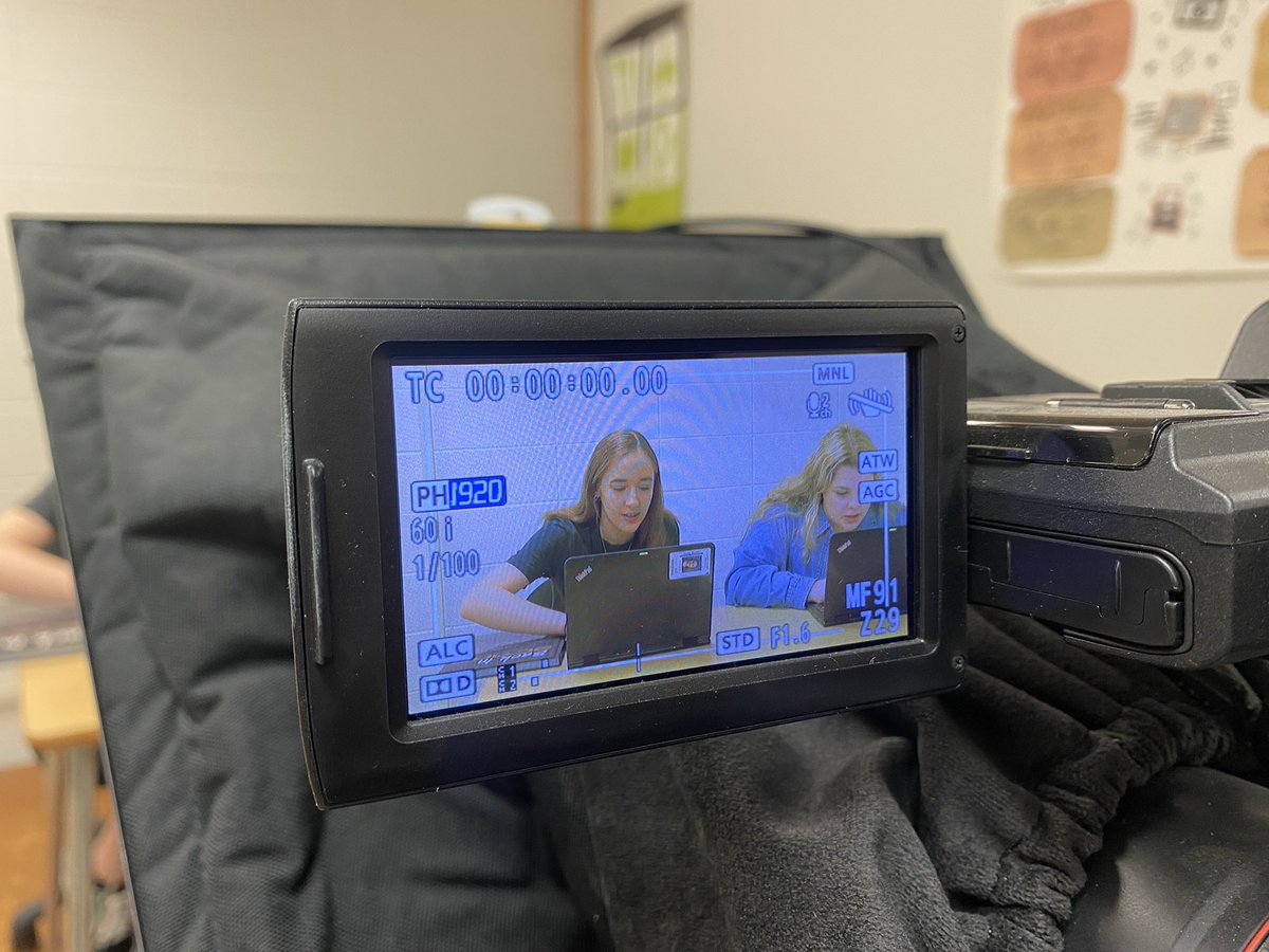 MsGalloy's tweet photo. @haleymaser and @megankrok our veteran anchors and editors-in-chief of @jthstigertales are filming their final TNN together! They’ve been amazing leaders on and off camera for our program. We (I) will miss them!!!! https://t.co/5rwdmt9HOD