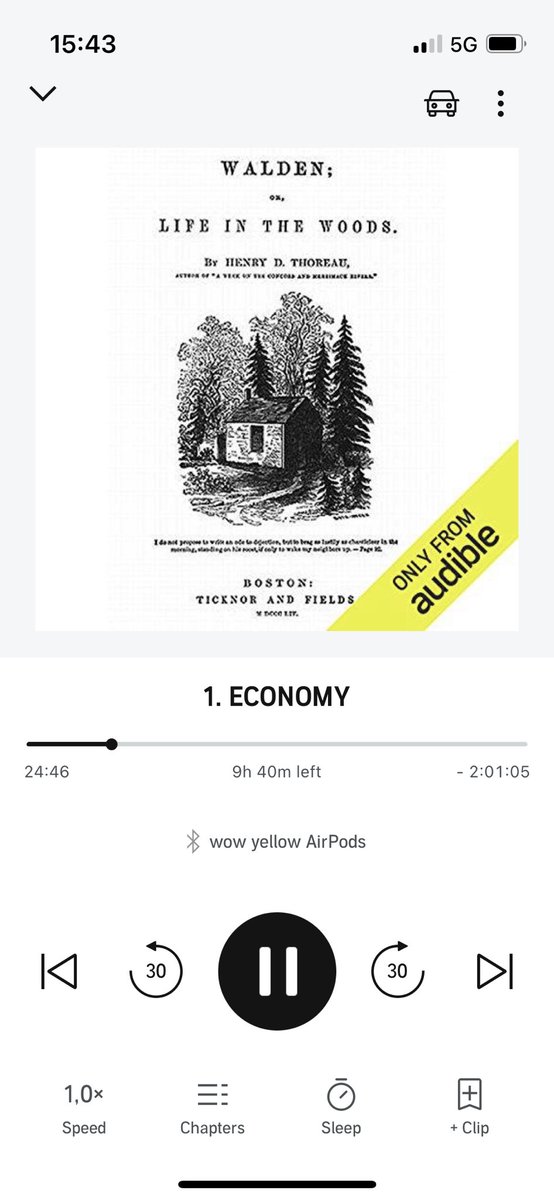 Wowyellowart's tweet photo. Finally got to listen to #walden by Thoreau and loving it so far. Who’s your favorite philosopher? https://t.co/ez1Ta1lzIy