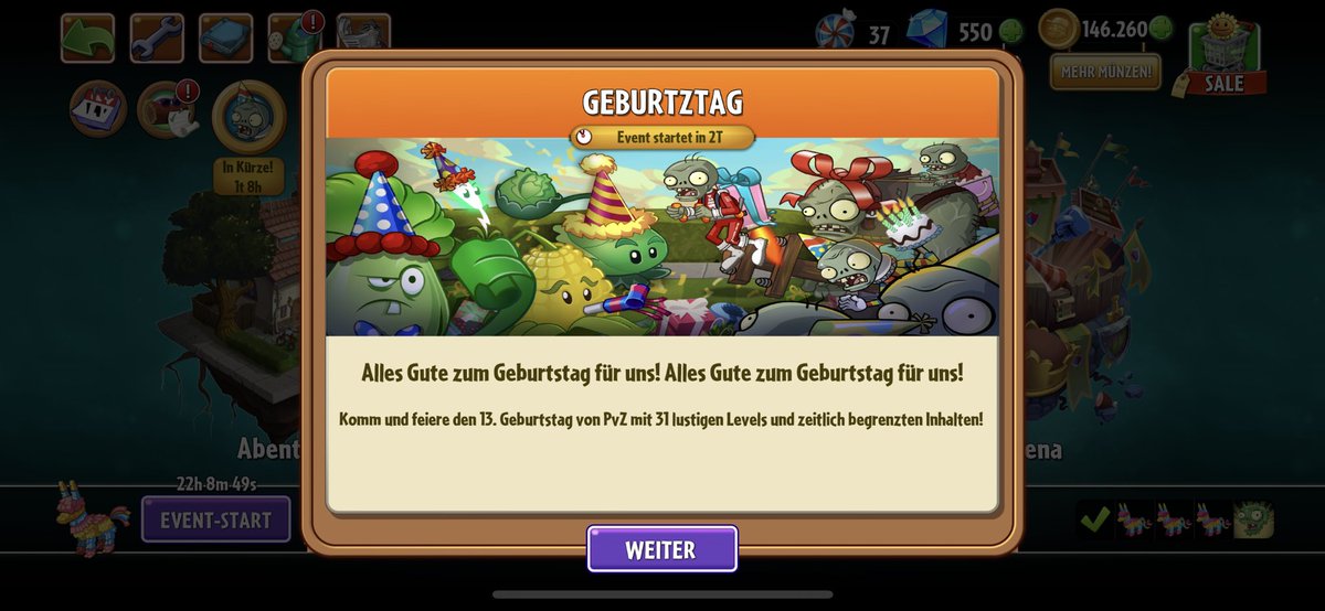 ArwedK's tweet photo. In our fast-moving entertainment- + Internet age, where trends disappear after weeks, it has been a #masterstroke to constantly deliver new ideas + entertainment for over 13 years.
Our warmest 🎂congratulations🎈to the @PlantsvsZombies-team👏🏻+ @thegeorgefan from @KaddiBrock + me. https://t.co/EEtk5sYiiX