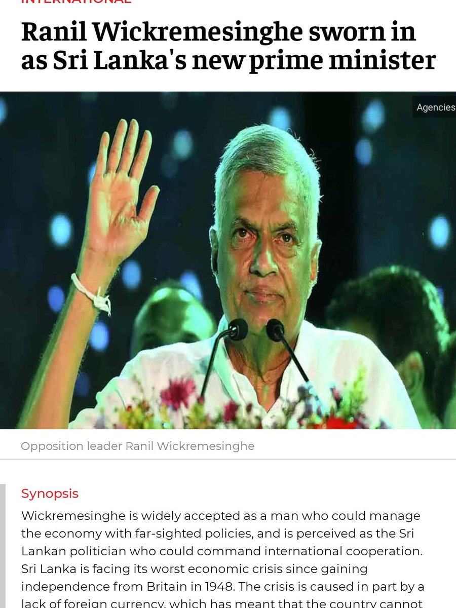 Vishal09404's tweet photo. #SriLankaCrisis I hope that new prime minister overcome srilanka crisis , Srilanka citizen take care your self keep calm also .
 Thank you https://t.co/KD7lhl1tF7