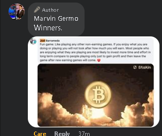JoelBarrameda's tweet photo. Thank you <3 Sir @marvingermo <3 God Bless you and your future family specially to your Little Satoshi <3 https://t.co/SU27bvoDYm