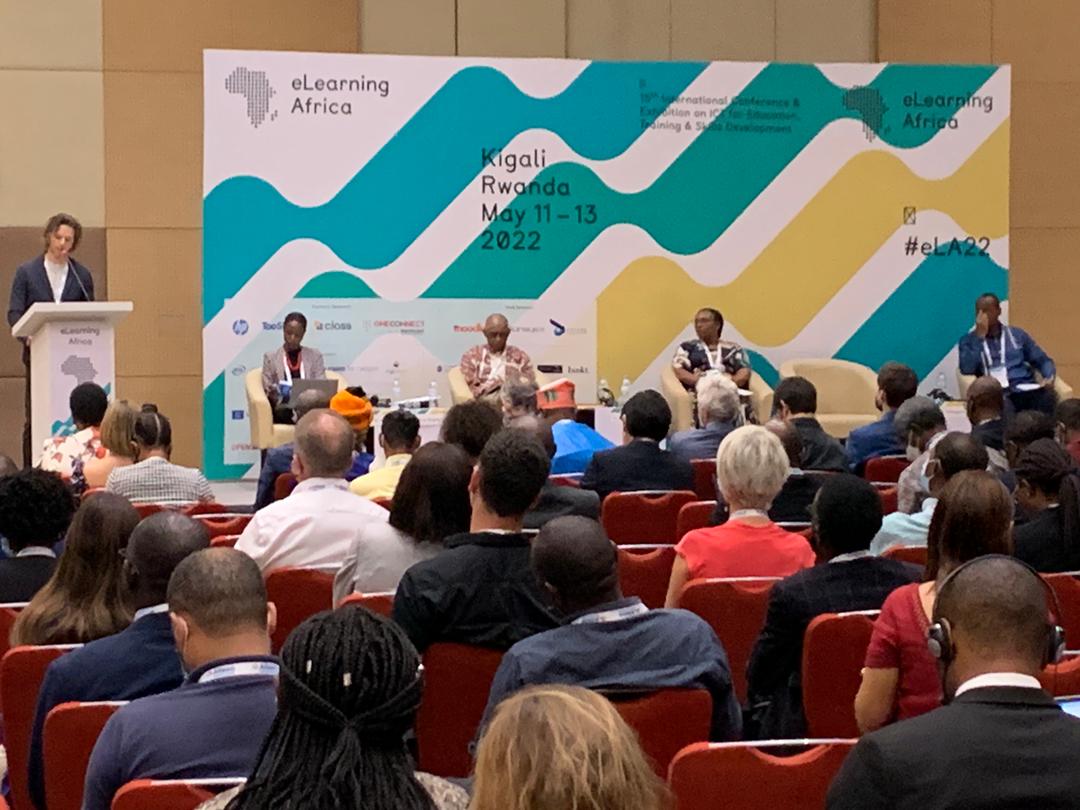 VVOBinUganda's tweet photo. #Kigali is hosting the eLearning conference 2022. @VVOBinUganda represented by @OgwangJr &amp; our partners from teacher training institutions @ntcmubende @kabalentc &amp; NICA . #eLa22 opening plenary under the theme : New purpose for education: An African Agenda. https://t.co/dR1kJqJgDZ