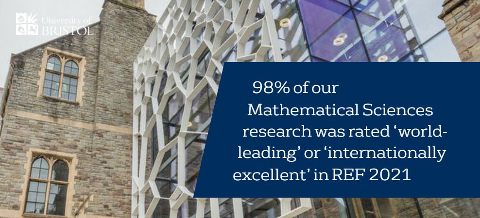 BristolUniMaths's tweet image. We are delighted to receive our #REFResults today! 

Ranked in the top 5 in the UK for Mathematical Sciences! @timeshighered 
#REF2021