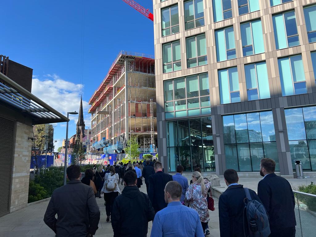 Walking through Sheffield continues to get more and more interesting. With so much activity in the <a href="/Sheff_HoC2/">Heart of the City</a> it was a pleasure to take part in the <a href="/SheffPA/">Sheffield Property Association</a> walking tour of the scheme. Great turnout with lots of sunshine too!

#Sheffield #Architect #Masterplan