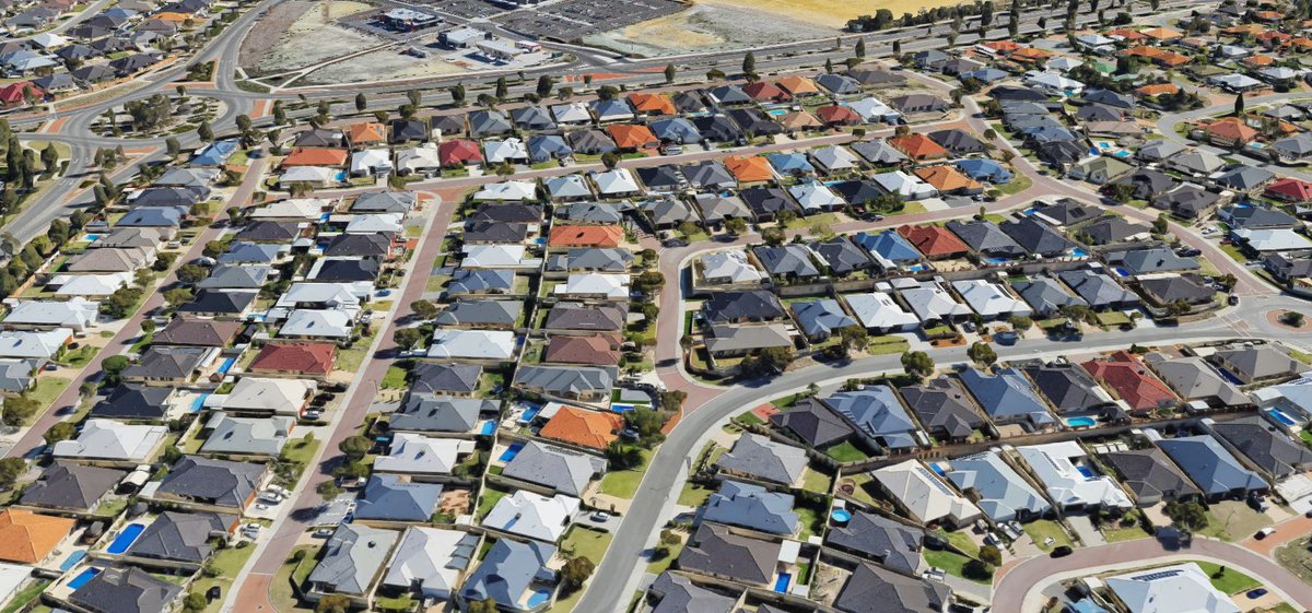 In Perth, 'affordable housing' means absolutely no compromise on building footprint. It's the right for everyone, no matter their income or household size, to have 4 beds, double garage, theatre, activity, butlers kitchen.
Modesty is almost never a part of the affordable equation