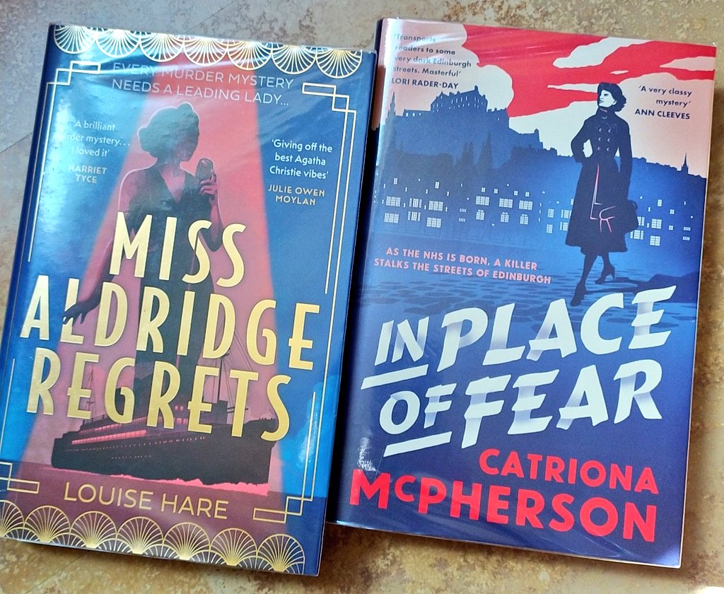 Today's #locallibrary pickup is #louisehare #missaldridgeregrets and @CatrionaMcP #inplaceoffear