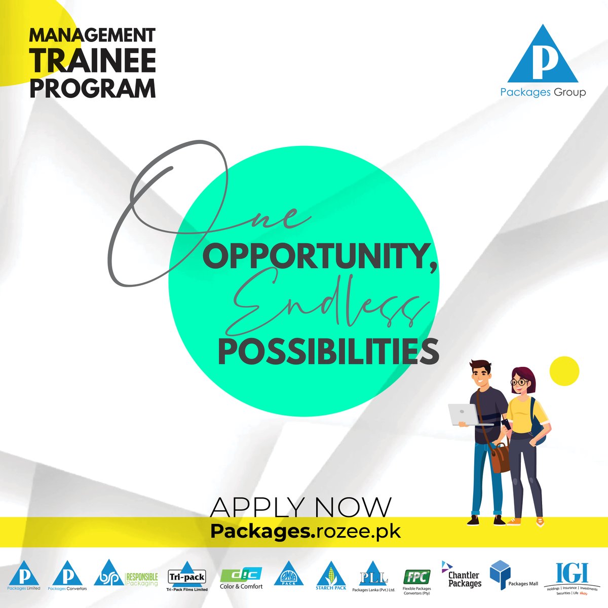 PackagesGroup's tweet photo. Join the next generation of our leaders. Apply now for Packages Group's Management Trainee Program 2022 at https://t.co/GDi5eGmASu
#PackagesGroup #MTProgram #Hiring #Pakistan #Lahore #Karachi https://t.co/gXUpifITQK