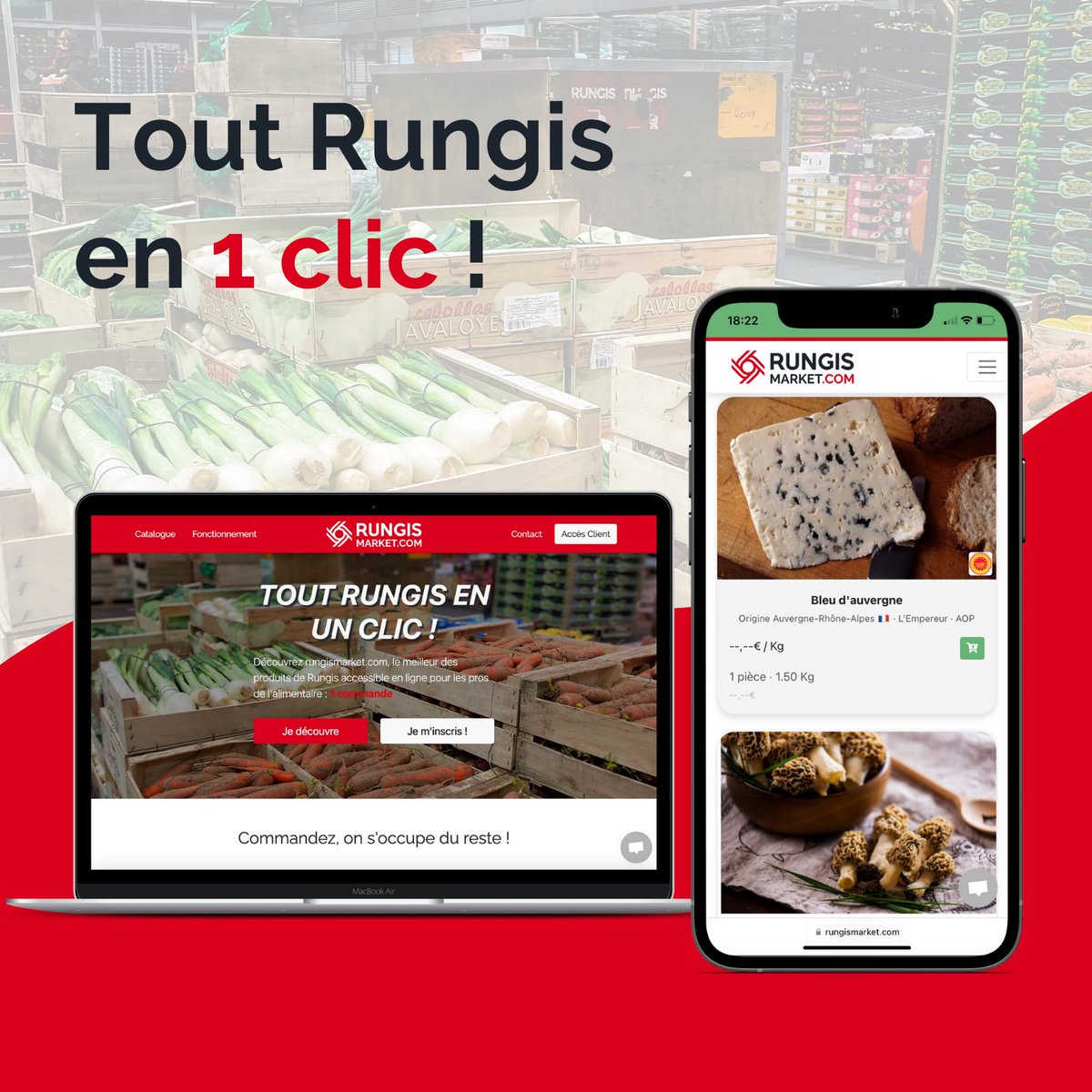 Califrais's tweet image. 🙌🏼Lancement réussi pour @rungismarket le nouveau site #ecommerce pour les pros de l'alimentaire qui peuvent commander les meilleures références du Marché de Rungis !
Le service est assuré par @marchederungis, @Califrais, @STEFgroup et @Webhelp_FR