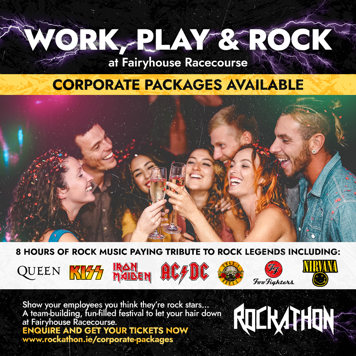 Rockathon offers a fun-filled festival to let your hair down at Fairyhouse Racecourse 🤘

If you know any businesses who love to treat their employees and are looking for fresh ideas for team bonding days then visit the rockathon website to find out more! #Rockathon2022