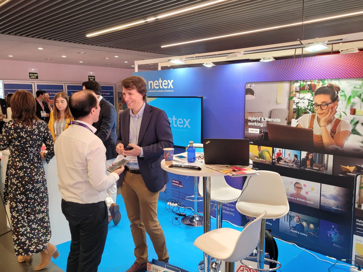 NetexLearning's tweet photo. ¡El equipo @NetexLearning está listo para recibirte en el Congreso @FactorHumano_es Madrid! 🙋
Visítanos en el #Stand1 y conoce #learningCloud, nuestro #LMS de nueva generación diseñado para motivar a tus usuarios con #ExperienciasDeAprendizaje emocionantes.
#CongresoFH #RRHH https://t.co/NMClUf5yTB