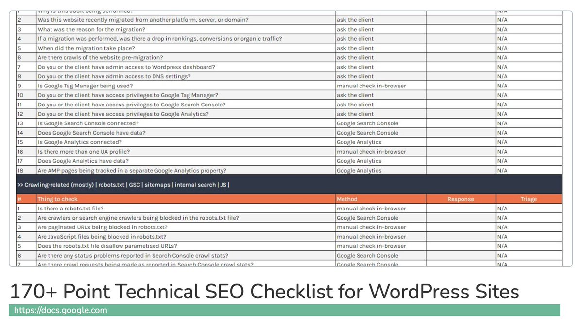 Wow, we love this 170+ point technical SEO checklist that @saijogeorge delivers! bit.ly/3wnCEK0.