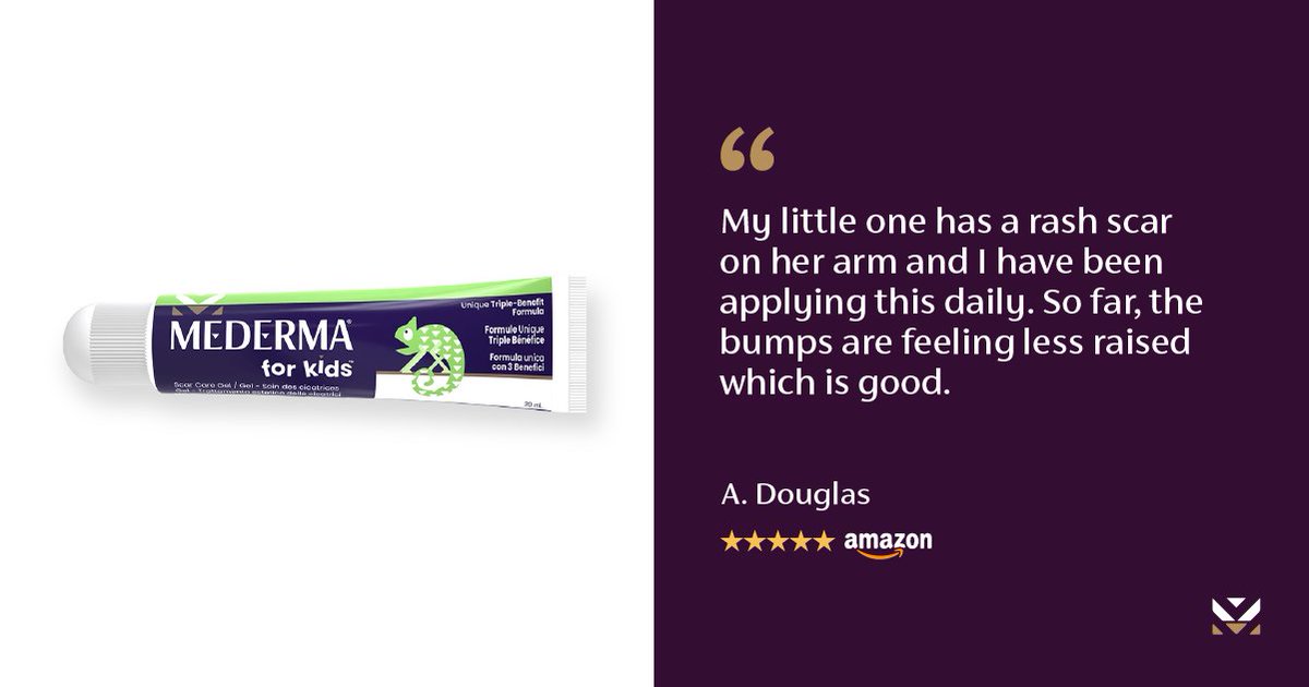MedermaUK's tweet photo. Mederma® for Kids features a unique formula with triple benefits that:

✅ Hydrates &amp; conditions the skin
✅ Improves skin texture
✅ Visibly reduces redness of scars

It even goes on purple, rubs in clear, and is grape-scented! 

Buy now @superdrug - https://t.co/42JBriLXjA https://t.co/nQ2VzXpFhv
