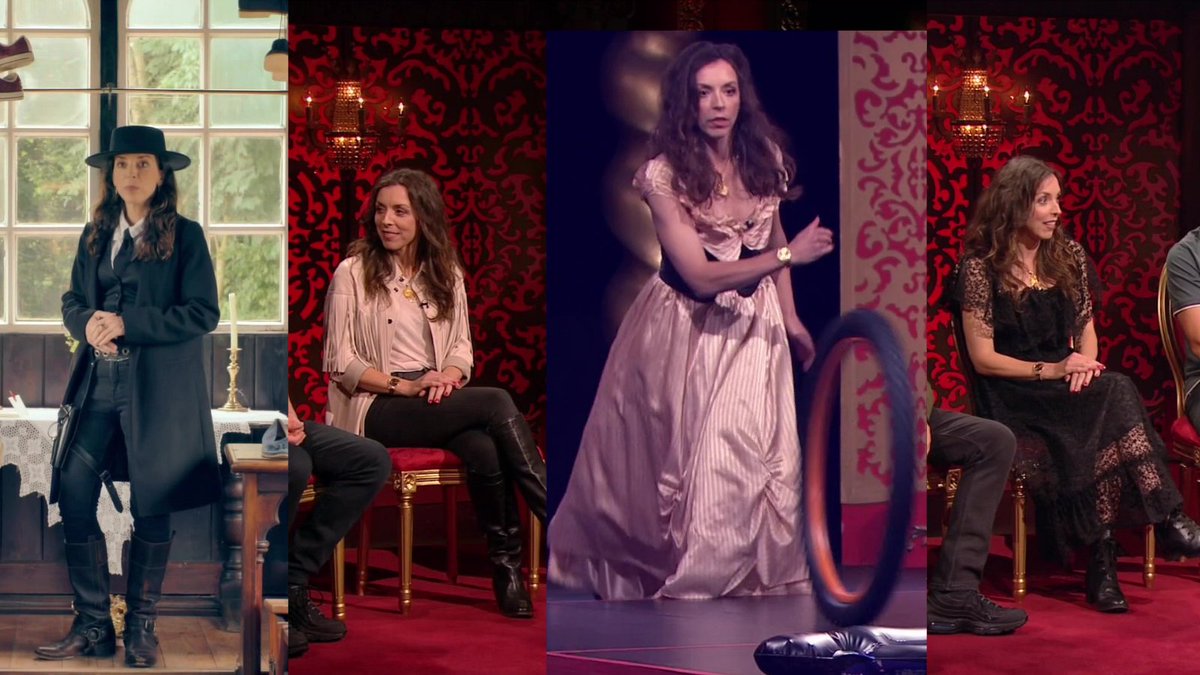 jBownz's tweet photo. if Bridget Christie doesn't complete this western theme in a full horse costume for the finale, i will be crushed.
#taskmaster https://t.co/dFqVnTCPeX