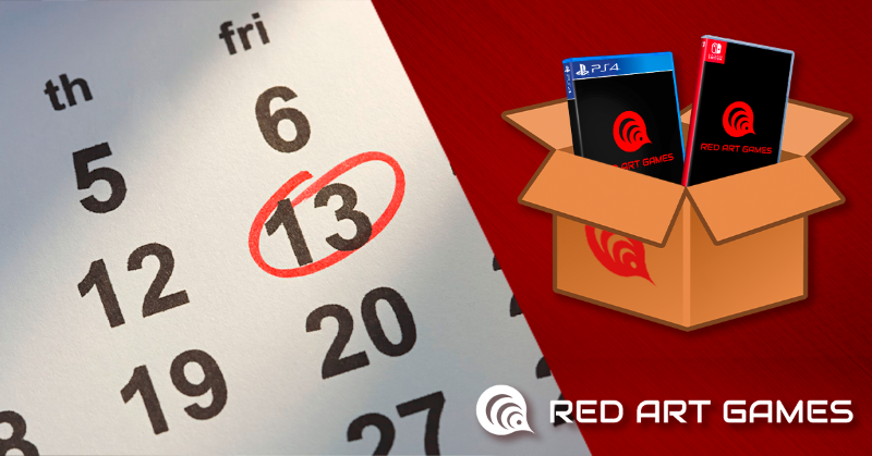 Today’s Friday the 13th… Feeling lucky?🍀

If so, why not enter our #RedArtGames Mystery Box #giveaway? The winner will receive a box filled with either #NintendoSwitch or #PS4 games!

ℹ️To enter: follow @REDARTGAMES and RT this tweet

🗓Winner announced on May 20. Good luck!