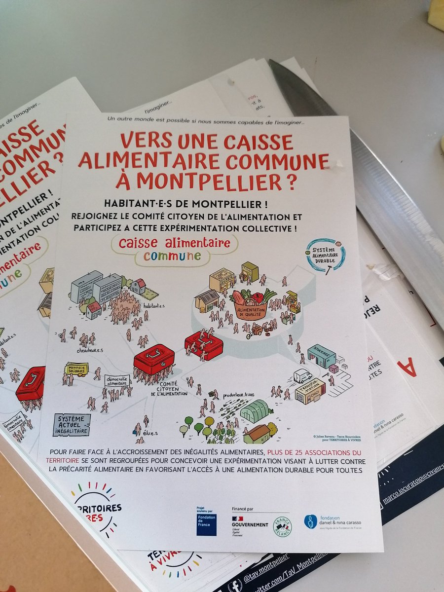 Ce matin on cuisine à la maison campredon @caritasfrance avec des légumes <a href="/jardinsCocagne/">Jardins de Cocagne</a>. Et on cause droit à l'alimentation et expérimentation d'une caisse alimentaire commune.. @SocialeAlim <a href="/TerriAVivreS/">Territoires à VivreS</a>