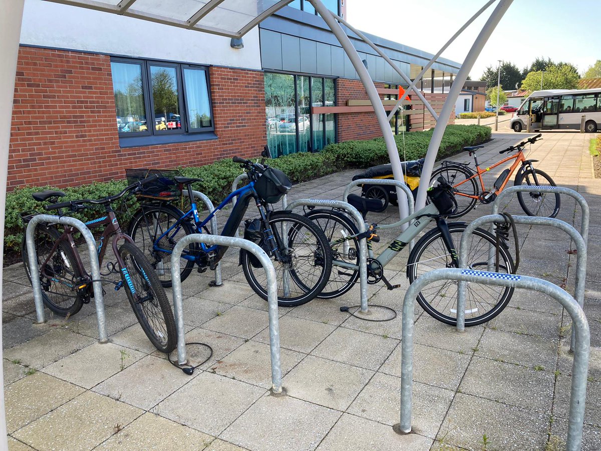 pedalpower72's tweet photo. Is the Travel Smart weekly drop in sessions making an impact with how @PublicHealthAAA @NHSaaa staff are travelling to work at ACH It may only be 3 bikes at this bike shelter, but that's 3 more than the previous weeks we have attended.
@WayToWorkScot @SustransScot @North_Ayrshire https://t.co/ZXKjlNrwh8