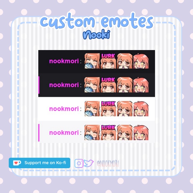 nookmori's tweet photo. added 4 new emotes to my channel! which do you like the most?
#emotes #emoteartist https://t.co/IcyWMme7mR