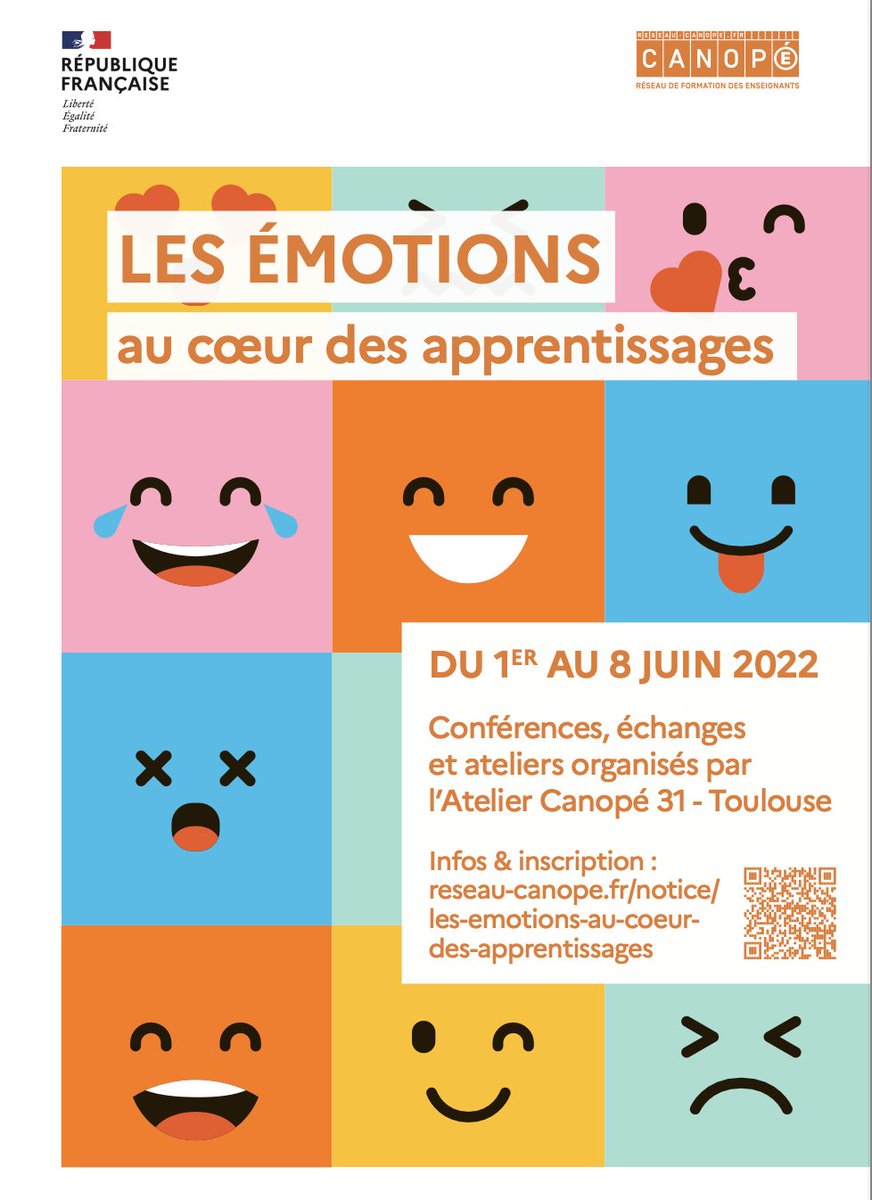 ScholaVie's tweet photo. Du 1er au 8 juin, @canope_31 organise une semaine riche et ludique autour des #émotions et des #apprentissages, à Toulouse : conférences, ateliers de présentation et de démonstration, webinaires...

@ScholaVie y proposera une conférence et un atelier 😊

https://t.co/zeagdv6Xa9 https://t.co/71mELTtanx