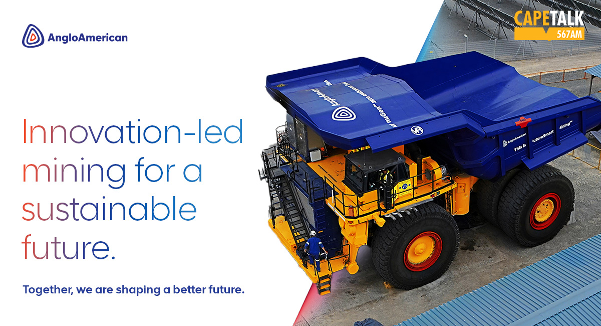 CapeTalk's tweet photo. LIVE NOW: @lesterkk in conversation with @AngloAmericanZA on The Morning Review.
Join as they discuss the development of green energy and the mission to promote a healthy mining environment.
#MI22 #Sponsored #AngloAmerican https://t.co/FGhMYY3CAl