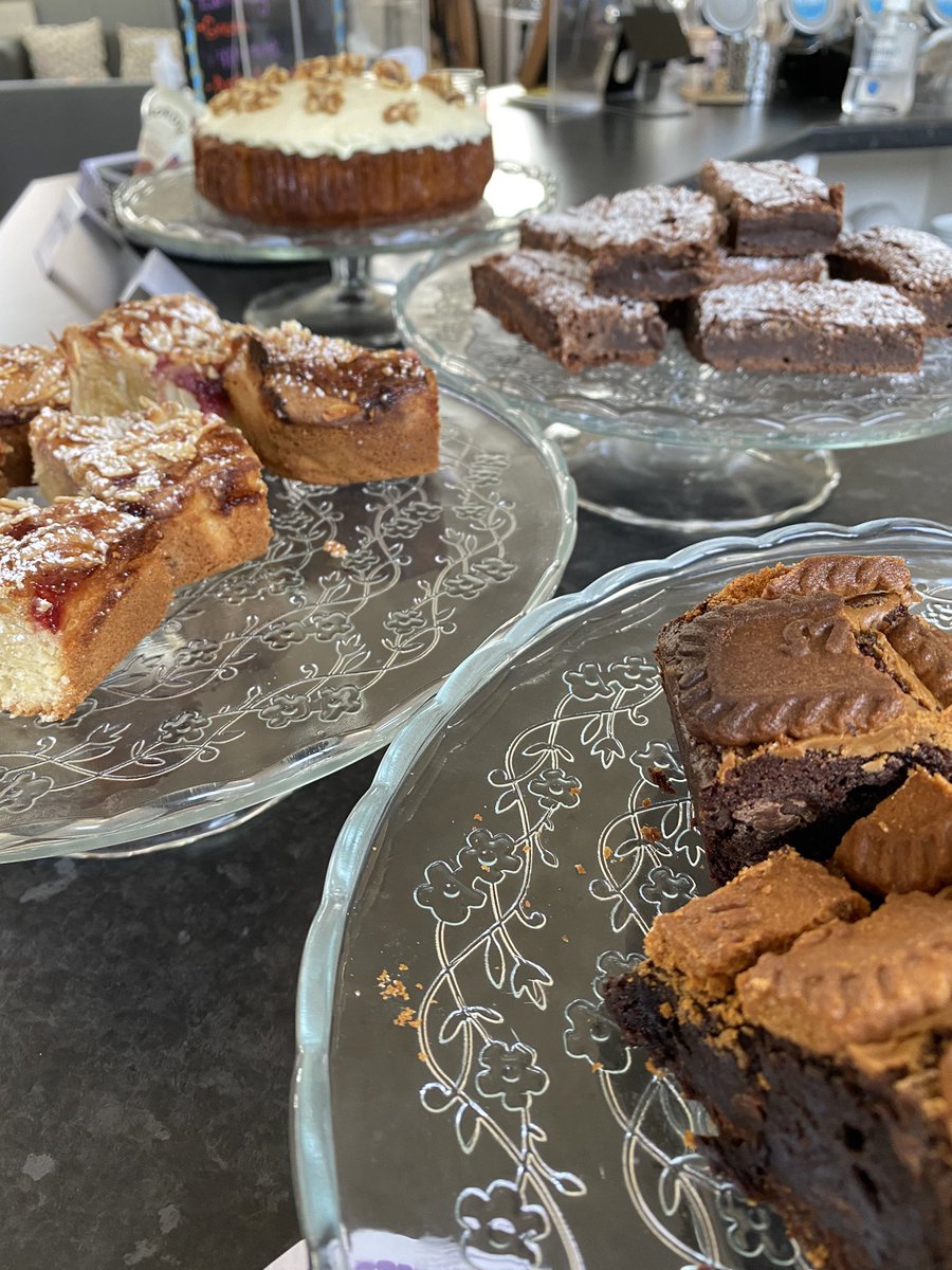 We have lots of lovely cakes waiting for you today - all baked on premises. Why not treat yourself to a lovely <a href="/GlesgaRoasters/">GlesgaRoasters</a> coffee with one? We’re open Thur 10.30am-3pm &amp; Fri 9.30am-4pm