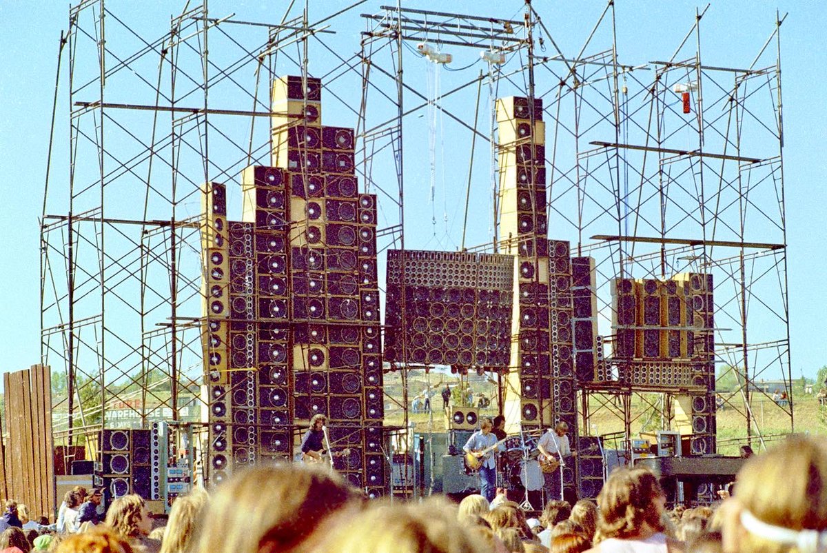 rpechner's tweet photo. 48 years ago today  @GratefulDead’s first outdoor concert featuring The Wall of Sound, University of Nevada Reno. 5.12.74 @mcintoshlabs @JBLaudio @Rhino_Records               Photo by Richard Pechner https://t.co/ht9cLYuvoO