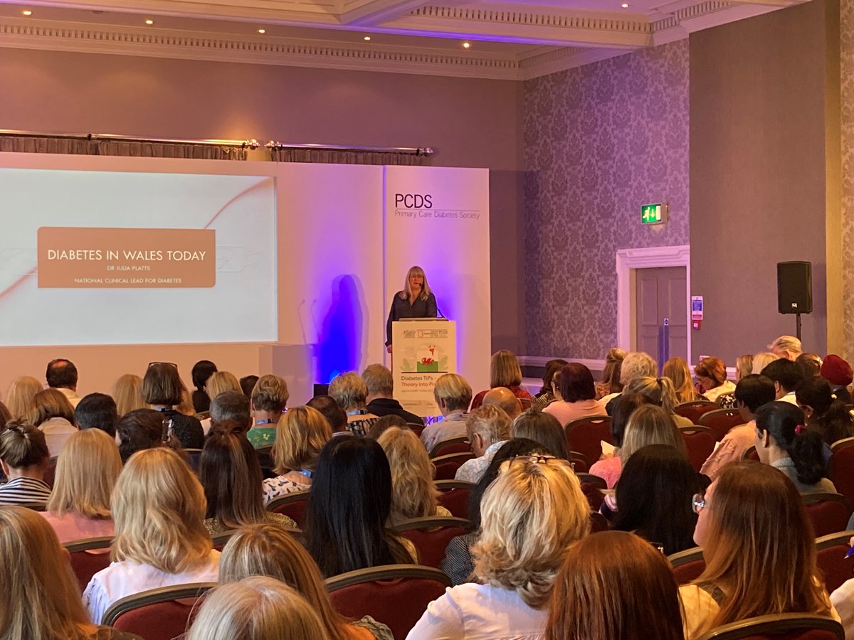 pcdosociety's tweet photo. Great start and a packed room for Julia Platt's, 'Diabetes in Wales today,' session at the 13th Welsh PCDS conference. Looking forward seeing everyone throughout the day! #PCDS22 https://t.co/YJyaz3rlcR