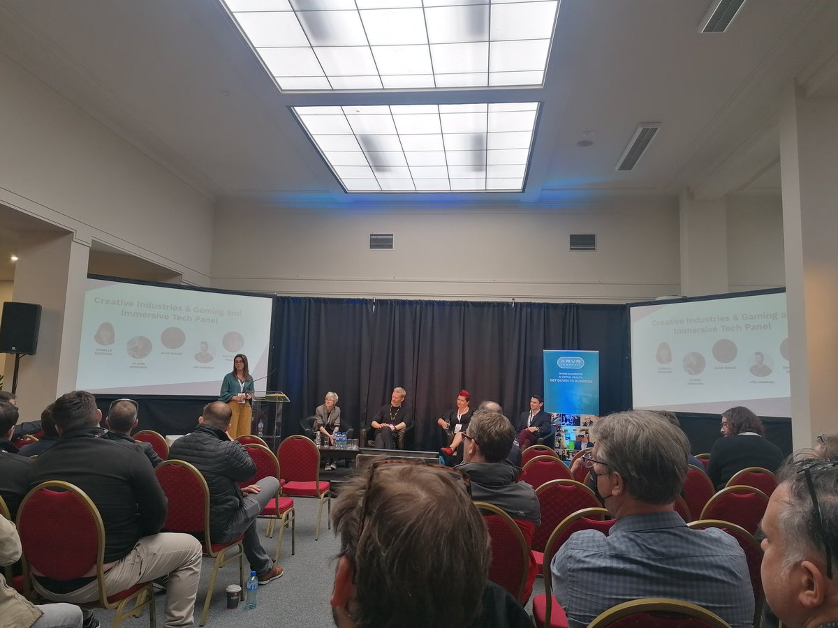 Great to be back at events and hearing about fantastic, ground breaking, creative uses of #XR and #immersive tech. at #arvrinnovate with <a href="/VRCamillecom/">Camille Donegan</a> <a href="/KlaireHodgson/">moth broth</a> @AlanMagee <a href="/DafJames/">Dafydd James</a> and Joe Mangan.