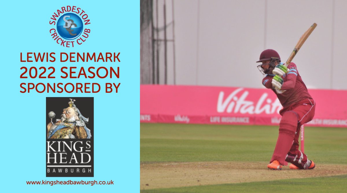 Swardeston CC (@swardestoncc) on Twitter photo Our third player sponsorship of the 2022 season sees <a href="/BawburghKingsHd/">Kings Head Bawburgh</a> once again backing our 1st XI captain <a href="/Lewey_Denmark/">Lewis Denmark</a>. Huge thanks to the team at the King's Head.
๐ kingsheadbawburgh.co.uk Our third player sponsorship of the 2022 season sees <a href="/BawburghKingsHd/">Kings Head Bawburgh</a> once again backing our 1st XI captain <a href="/Lewey_Denmark/">Lewis Denmark</a>. Huge thanks to the team at the King's Head.
๐ kingsheadbawburgh.co.uk