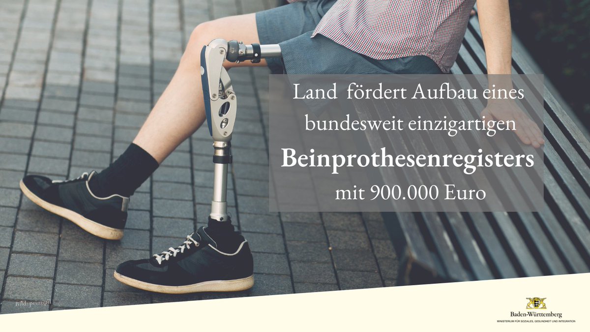 MSI_BW's tweet photo. Das Register soll die Versorgung von Menschen mit Beinamputationen deutlich verbessern. ➡ https://t.co/upVbvQNLPS
#Beinprothese #Rehabilitation #Inklusion #Amputation https://t.co/3pe9RpFFUu