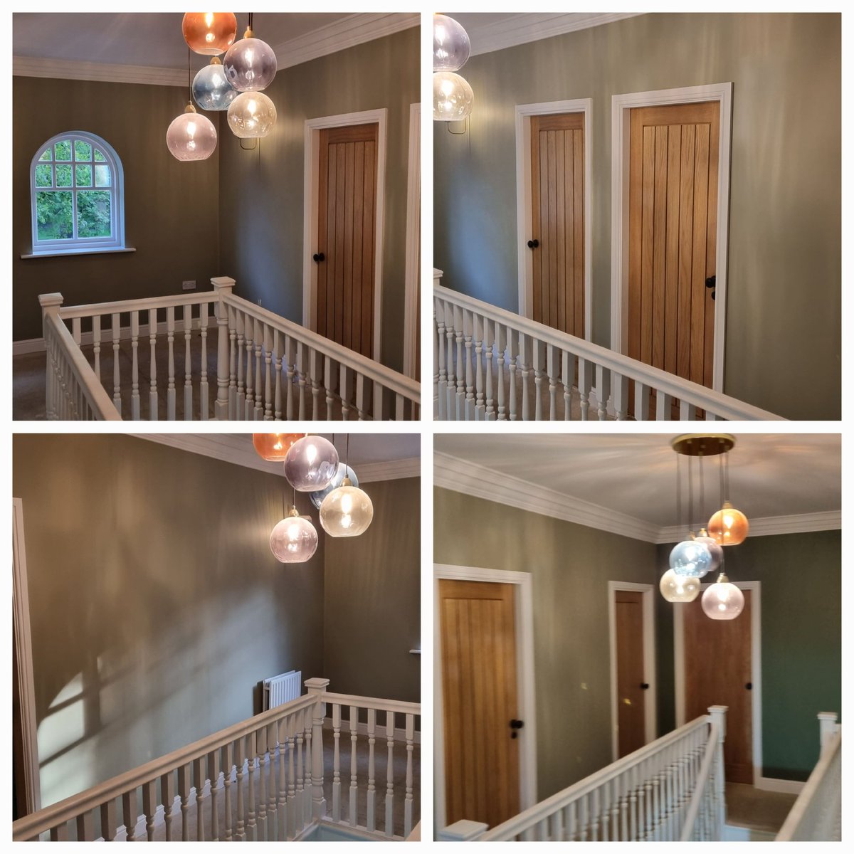 CIRETUK_EXPERT's tweet photo. Finally got the hallway from hell done, never worked on spindles so bad, used @Tikkurila_UK Optiva 5 on the walls &amp; Anti reflex 2 on the ceiling, @BenjaminMooreUK Scuff x on the wood work, @TrimacoInc X Board on the floor, @CIRET_UK Masq tapes, kana brushes &amp; rota Gold sleeves. https://t.co/PGfjICyTvy