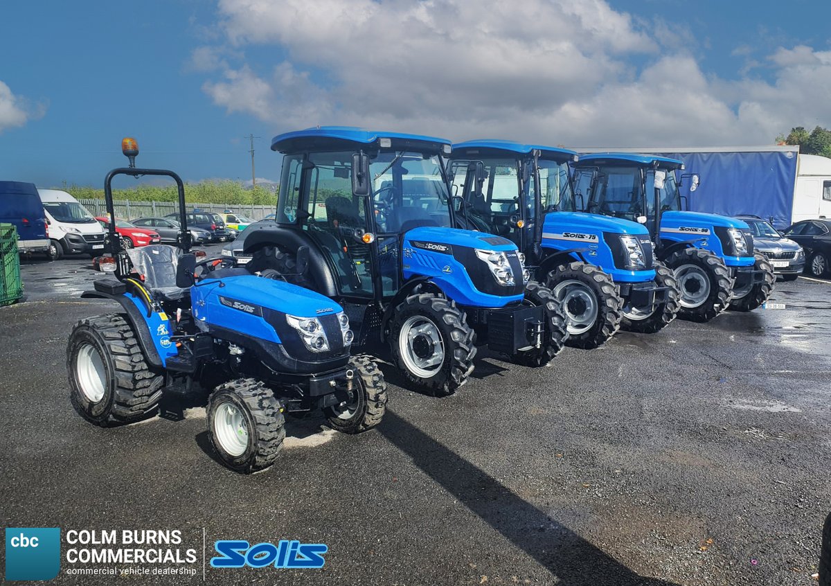 CBCSligo's tweet photo. A new delivery of Solis Tractors that recently arrived at Colm Burns Commercials. Come and test drive them today. See https://t.co/7DEUhLBks4 for more. https://t.co/MMmjljXDTo