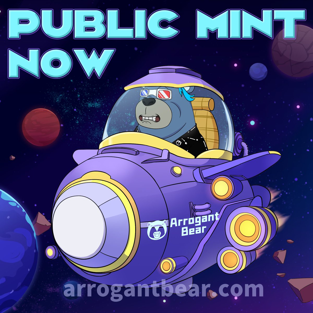 Arrogant_Bear's tweet photo. 🔴Arrogant Bear Baby MINT NOW 
🔴MINT: https://t.co/oz1uI3nhGJ

MINT 1 Arrogant Bear before UTC 00:00 on May 20TH. 
Get 1 FREE Arrogant Bear Wife 🎁
Join us:https://t.co/uUUONEVMEc 
#Arrongant_Bear #NFT #airdrop #giveaway #ethereum #NFTCommunity #art https://t.co/DVjpLe2PVG