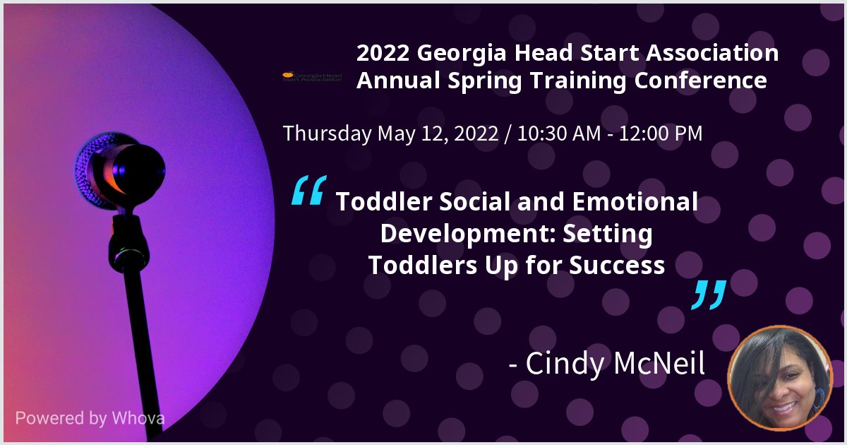 earlyassets's tweet image. I am speaking at 2022 Georgia Head Start Association Annual Spring Training Conference. Please check out my talk if you're attending the event! #GHSASPR22 - via #Whova event app