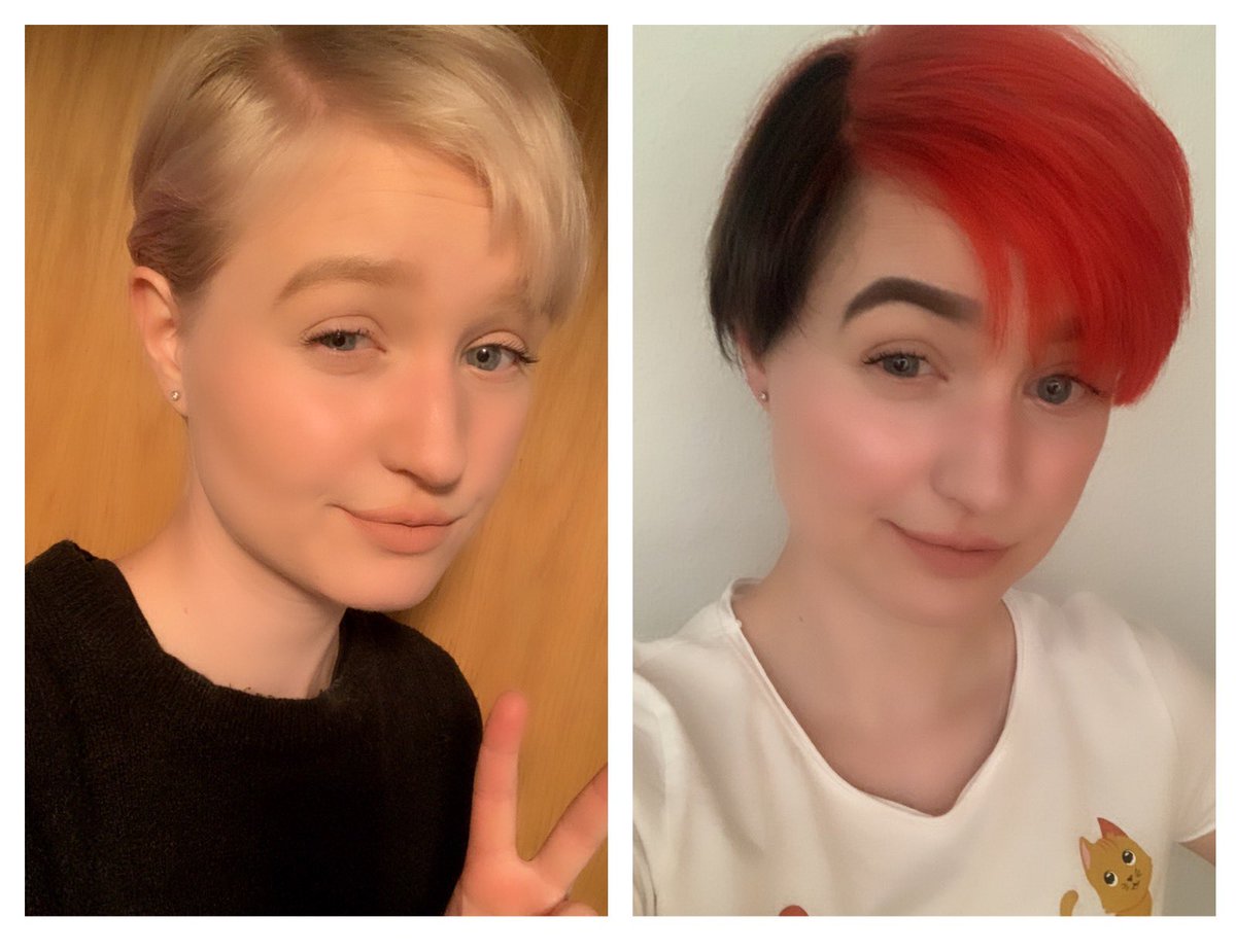 Mona_Controlla_'s tweet photo. Uh my mom will hate me for what i did with my blond hair🤣 looks like2different persons ups🤣 i fukn love it, je why not hm? @markiplier  #redhair #markiplier #new https://t.co/ujxAIE9RLq