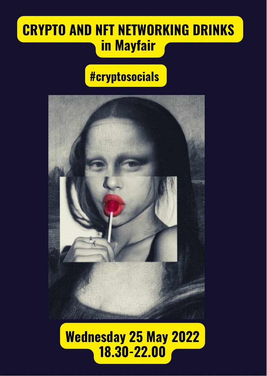 Cryptosocials1's tweet photo. #Cryptocrash Losses in crypto and NFT can be minimal with specialist #cryptotax advice. 

Join us in Mayfair on Wednesday 25
May where tax specialists @KrestonReeves will be there to answer your questions 

Link to RSVP 👇

https://t.co/lPej8IkIte https://t.co/mnKr4pzpj2