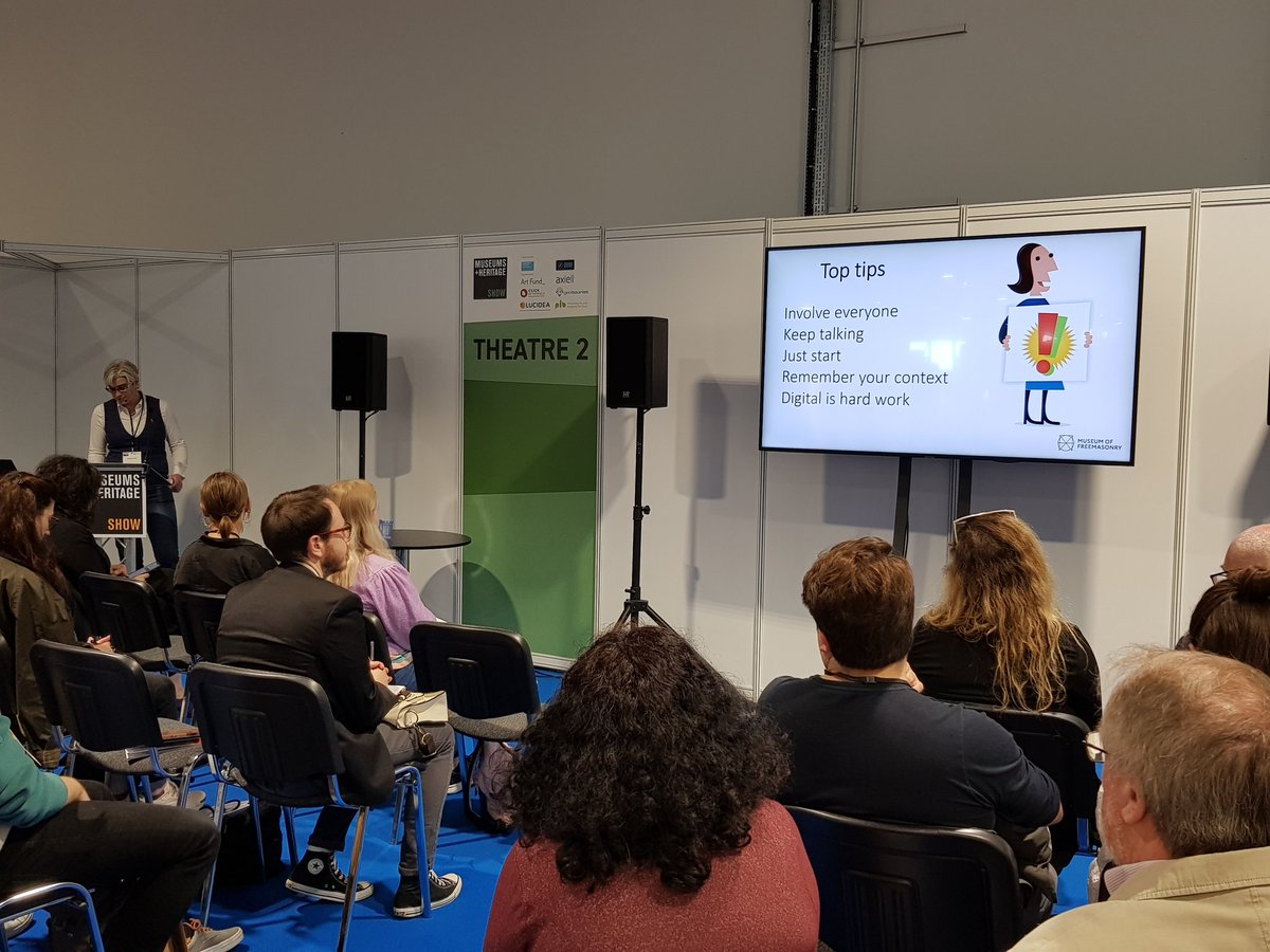 peinadormarta's tweet photo. Building #DigitalCapacity at @MuseumFreemason with @louisepichel in #MandHShow
- Involve everyone
- Keep talking 
- Just start
- Remember your particular context
- Digital is a hard work https://t.co/uAtIDIh6j2