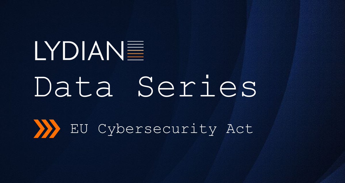 Crash course on the EU Cybersecurity Act for this week’s Lydian Data Series video! 💾

👉Watch this video, as well as others in the series here: lydian.be/en/news/lydian…

#Data #DataProtection #Webseries #eucybersecurityact #eucybersecurity #PersonalData   #Digital #Lydian #ENISA
