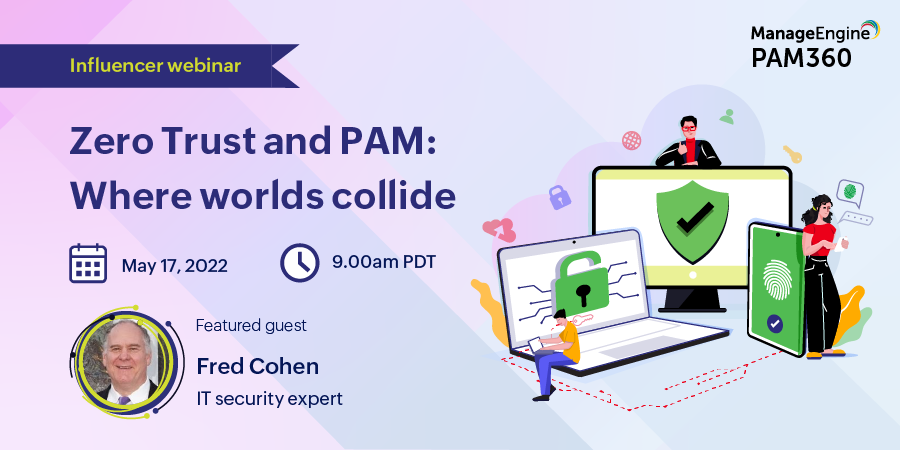 ManageEnginePAM's tweet image. Join our thought leadership webinar on May 17 to understand how to architect and implement PAM in a trust-centric approach.
Register now!
Link: bit.ly/3wm1NES